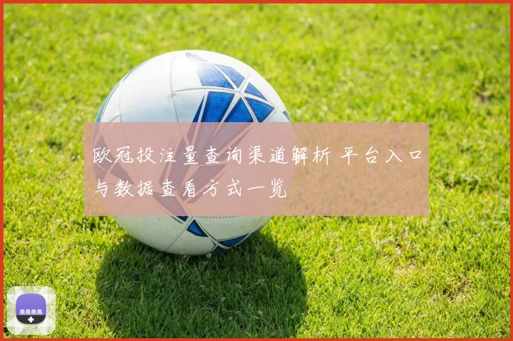 欧冠投注量查询渠道解析 平台入口与数据查看方式一览